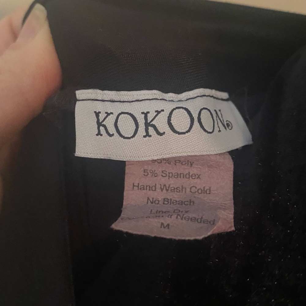 Kokoon LBD batwing notched collar Size M black Made in USA - Picture 5 of 8